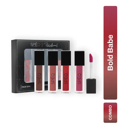 Bold Babe , Mini Matte Liquid Lipsticks Combo of 4, 1.5ml each