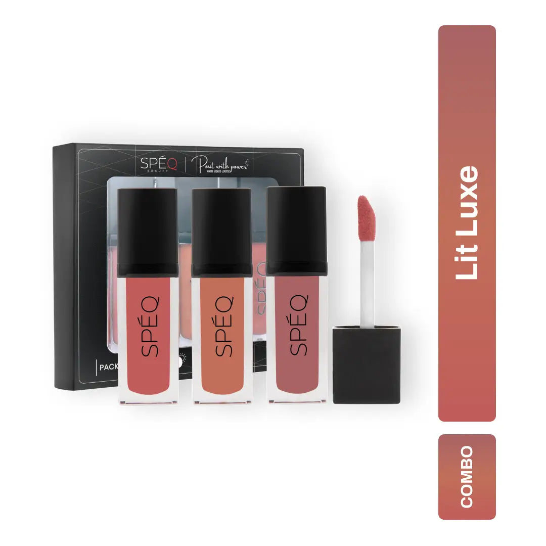 Lit Luxe, (Browns) Matte Liquid Lipsticks Combo of 3, 5ml each