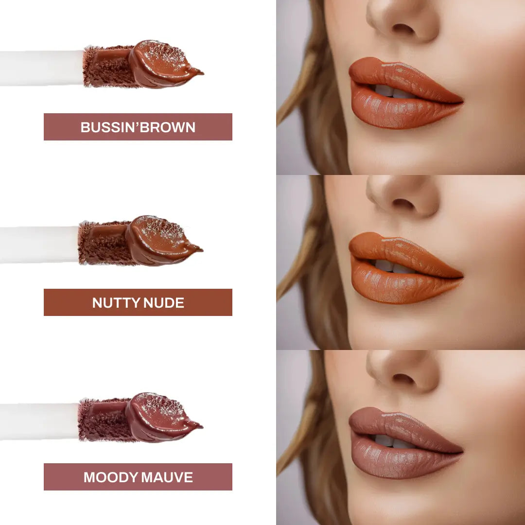 Lit Luxe, (Browns) Matte Liquid Lipsticks Combo of 3, 5ml each