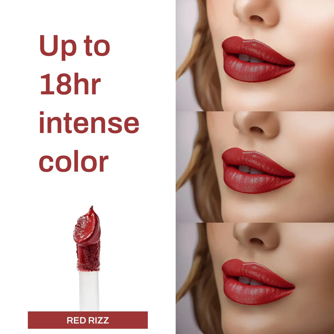 SPEQ, Pout With Power, Matte Liquid Lipstick (Red Rizz) 5ml