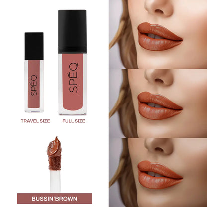 SPEQ, Pout With Power, Mini Matte Liquid Lipstick (Bussin' Brown) 1.5ml