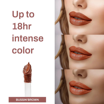 SPEQ, Pout With Power, Matte Liquid Lipstick (Bussin' Brown) 5ml